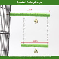 HKM-599763 Solid Wood Parrot Swing with Grinding Claw Toy in Various Sizes