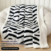 HKM-599827 Cationic Leopard Jacquard Taffeta Blanket - Multiple Patterns and Sizes Available