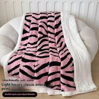 HKM-599827 Cationic Leopard Jacquard Taffeta Blanket - Multiple Patterns and Sizes Available