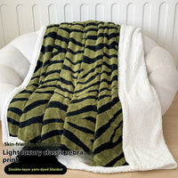 HKM-599827 Cationic Leopard Jacquard Taffeta Blanket - Multiple Patterns and Sizes Available