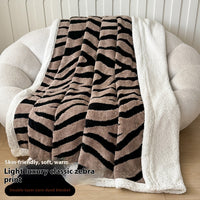 HKM-599827 Cationic Leopard Jacquard Taffeta Blanket - Multiple Patterns and Sizes Available