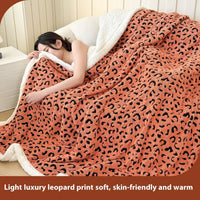 HKM-599827 Cationic Leopard Jacquard Taffeta Blanket - Multiple Patterns and Sizes Available