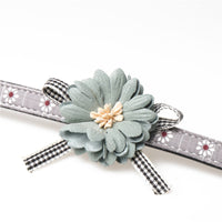 HKM-599827 Cute Floral PU Dog and Cat Collars - Adjustable Sizes XS to XL