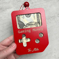 HKM-599955 Festive Wooden Gasoline Wallet Ornament for Home Decoration - Red and White Variants Available