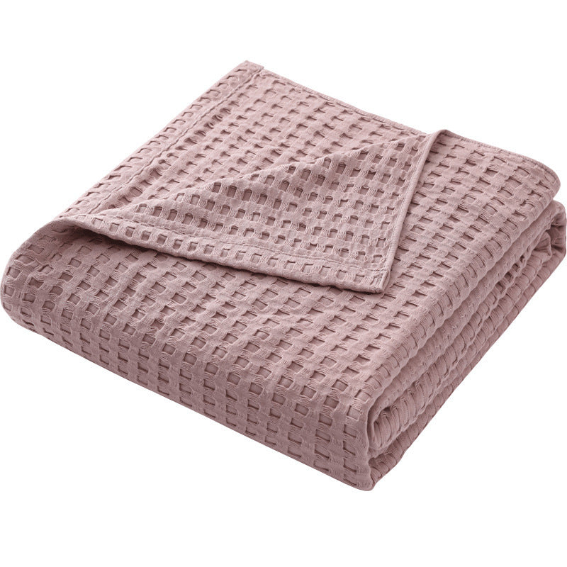 HKM-600147 Cotton Waffle Knit Chenille Sofa Cover Blanket in Various Sizes and Colors