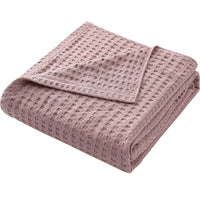 HKM-600147 Cotton Waffle Knit Chenille Sofa Cover Blanket in Various Sizes and Colors