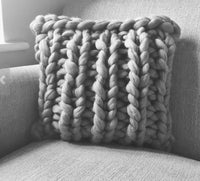 HKM-600211 Square Chunky Pillow for Neck Support and Home Decor, 100% Cotton Filling, Soft Polyester/Cotton Fabric