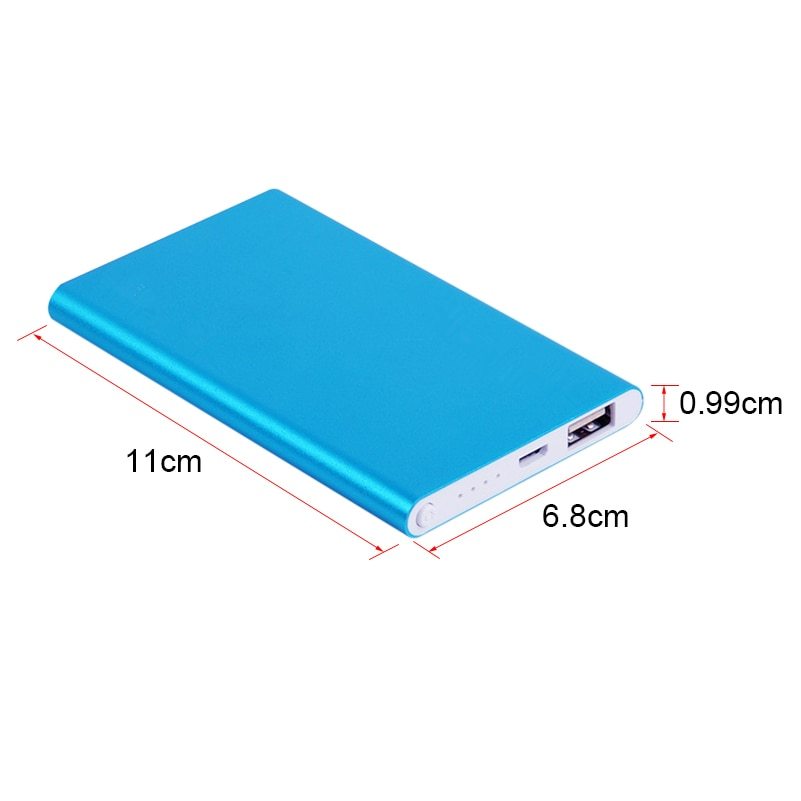 HKM-600211 Ultra-Thin 4500mAh Polymer Lithium Ion Power Bank - Alloy Shell, Multiple Colors