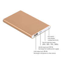 HKM-600211 Ultra-Thin 4500mAh Polymer Lithium Ion Power Bank - Alloy Shell, Multiple Colors