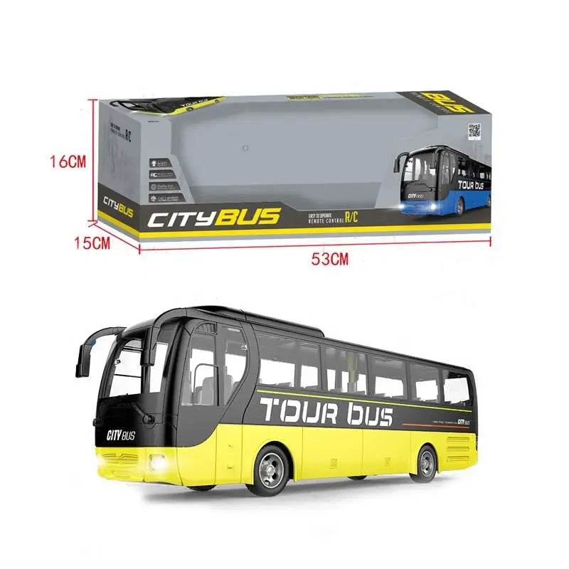 HKM-600403 4WD Remote Control Bus Toy - 2.4G RC Truck Model for Indoor and Outdoor Fun