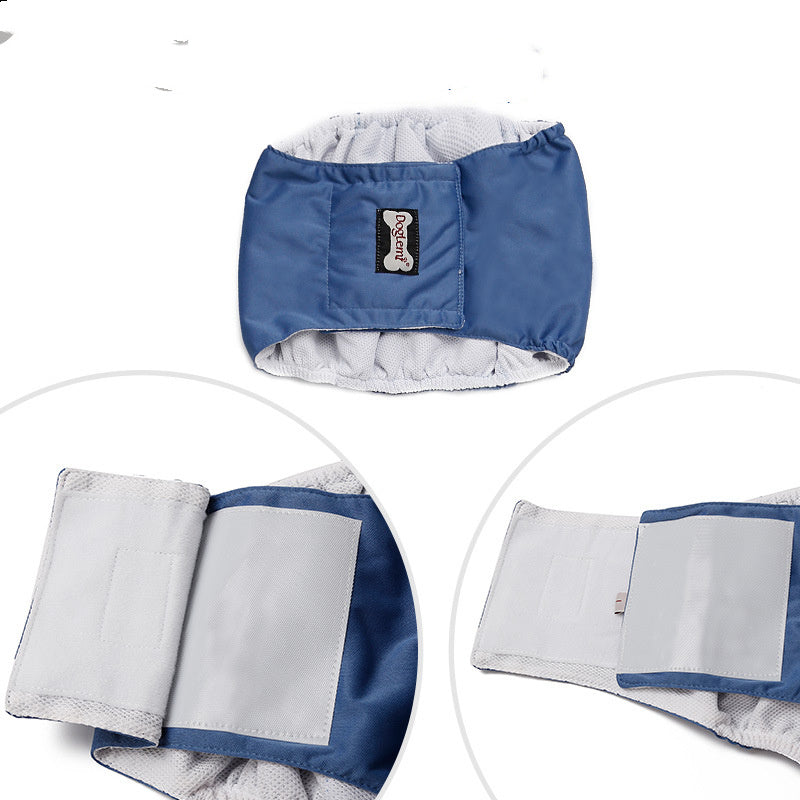 HKM-600659 Washable Male Dog Restraint Pants in Multiple Sizes - Black, Beige, Blue