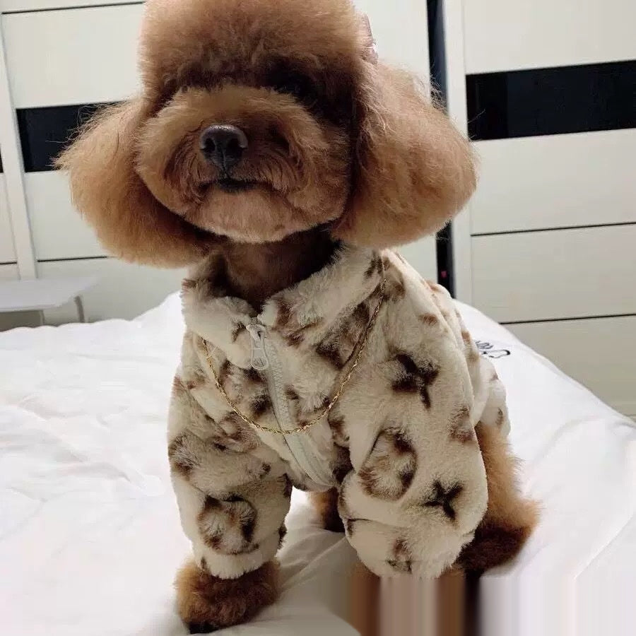 HKM-600787 Autumn and Winter Smoky Fur Dog Coat for Small to Large Breeds