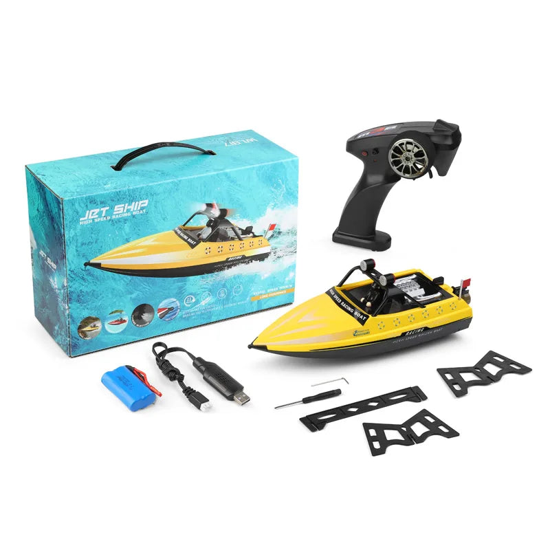 HKM-600787 High-Speed Remote Control Boat with Light and USB Charger, 2.4G Electric RC Boat for Kids aged 5 and Up