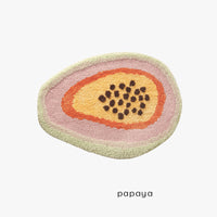 HKM-600787 Papaya-Inspired Hand Washable Bathroom Mat - 65cm x 47cm, Soft Chemical Fiber