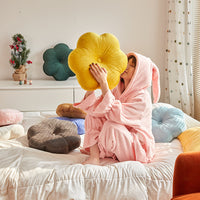 HKM-600787 Soft Flower Cushion for Sofa - 45cm Polyester Fiber with Pearl Cotton Filling