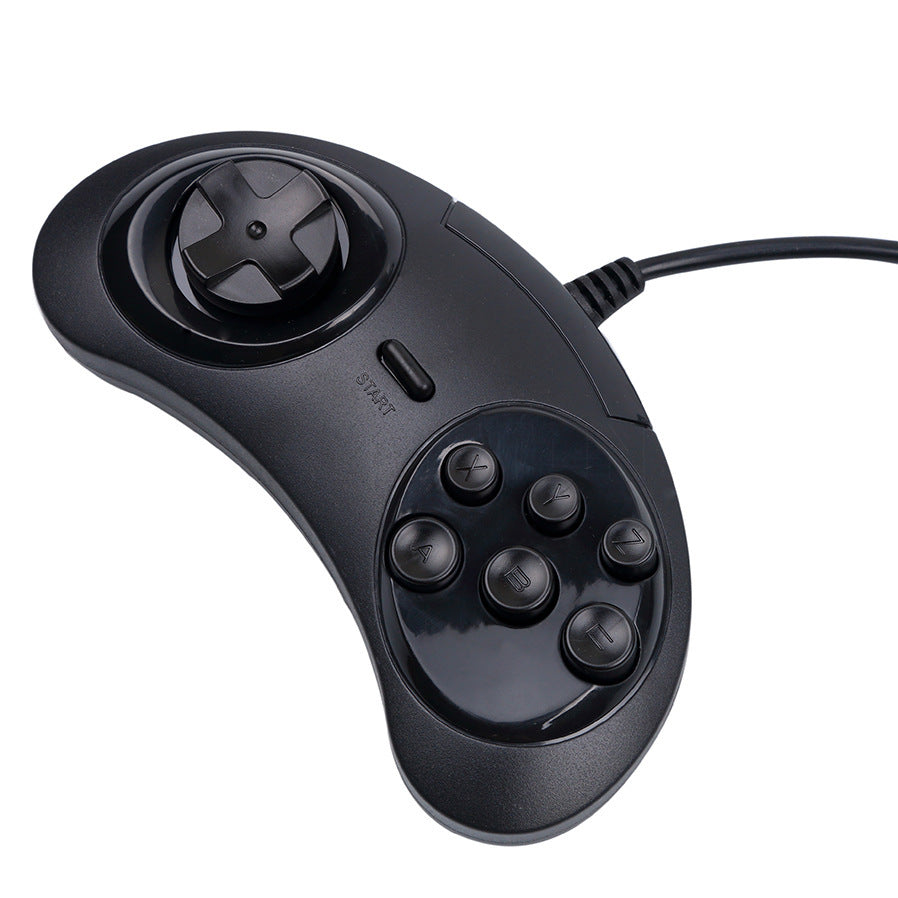 HKM-600851 USB Game Controller for PC, Black, Model SG002-BL-1PCS, 1.8m Cable Length