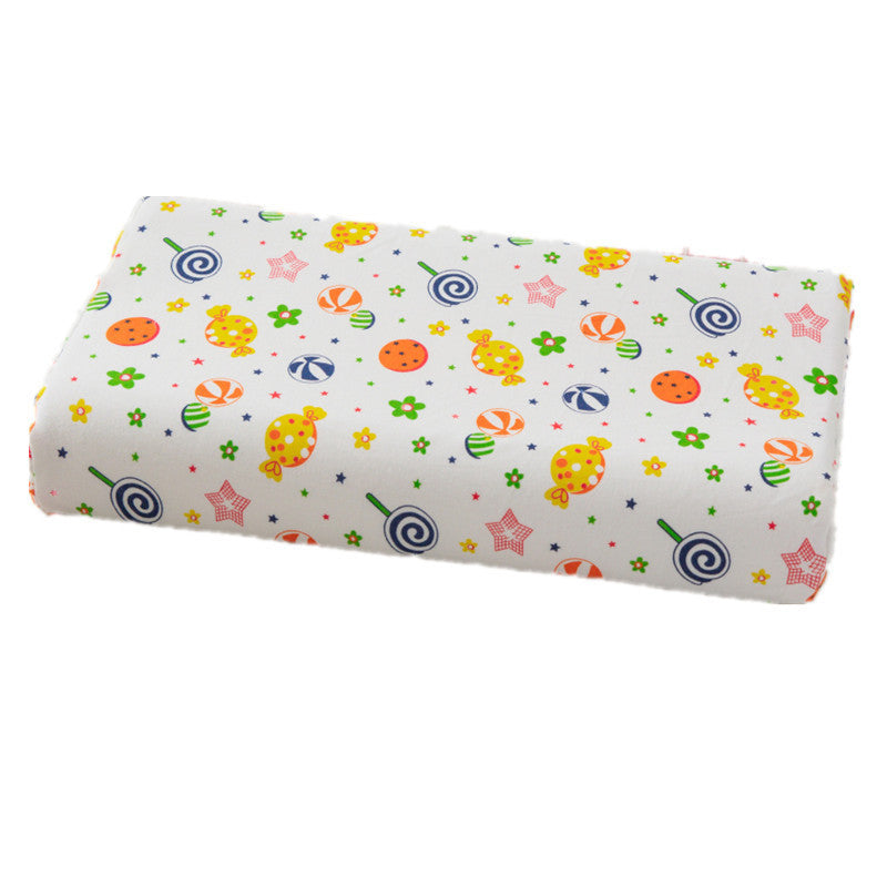 HKM-601043 Natural Latex Pillow for Children - Soft Cotton Cover, Rectangle Shape, 44x27cm & 50x30cm Variants, Multiple Fun Designs