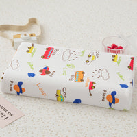HKM-601043 Natural Latex Pillow for Children - Soft Cotton Cover, Rectangle Shape, 44x27cm & 50x30cm Variants, Multiple Fun Designs