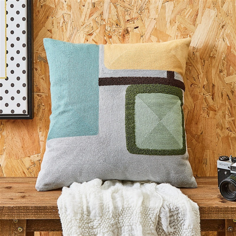HKM-601107 Embroidered Cushion Cover in Various Colors and Patterns - 45x45cm and 30x50cm Options
