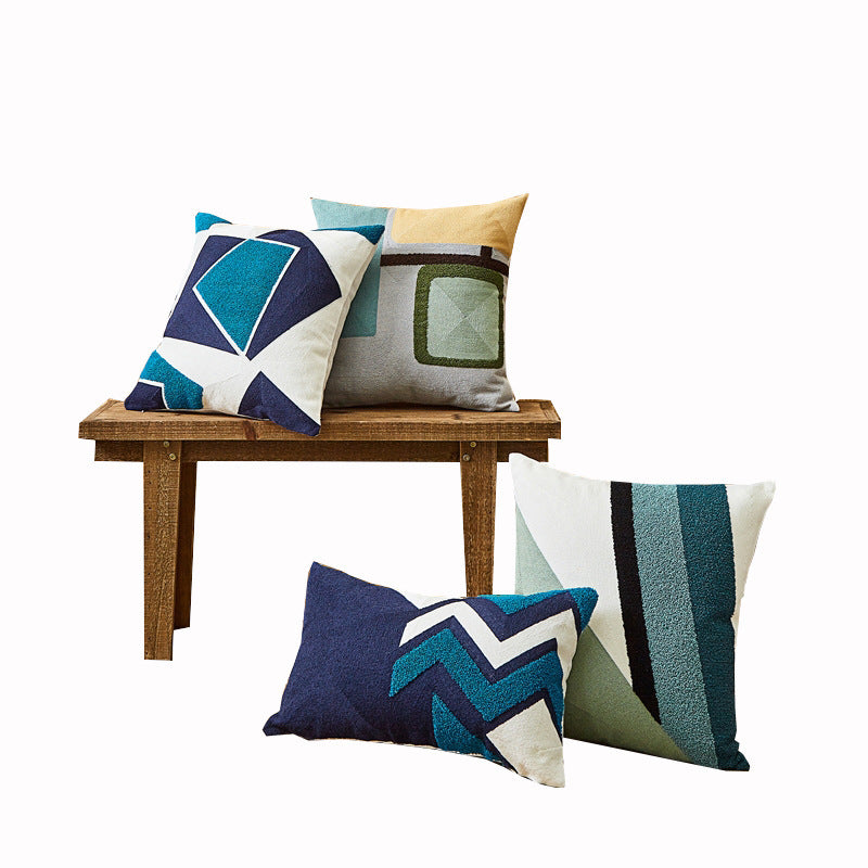 HKM-601107 Embroidered Cushion Cover in Various Colors and Patterns - 45x45cm and 30x50cm Options