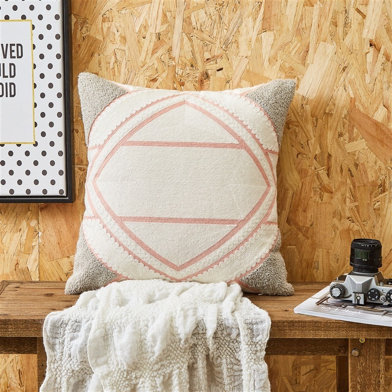 HKM-601107 Embroidered Cushion Cover in Various Colors and Patterns - 45x45cm and 30x50cm Options