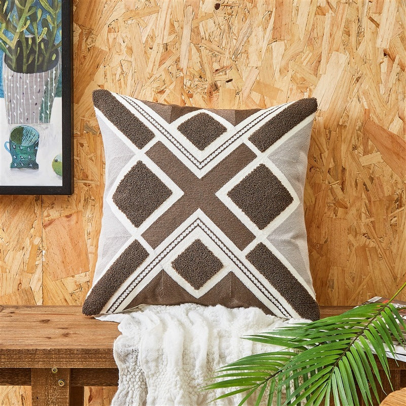 HKM-601107 Embroidered Cushion Cover in Various Colors and Patterns - 45x45cm and 30x50cm Options