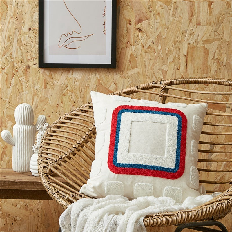 HKM-601107 Embroidered Cushion Cover in Various Colors and Patterns - 45x45cm and 30x50cm Options