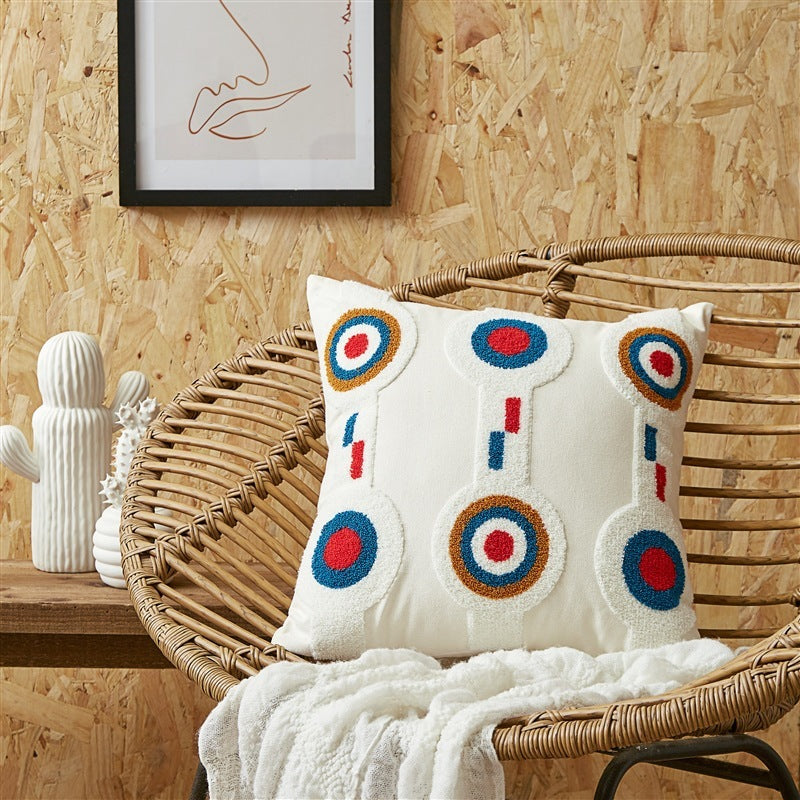 HKM-601107 Embroidered Cushion Cover in Various Colors and Patterns - 45x45cm and 30x50cm Options