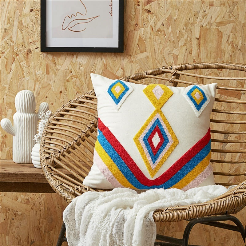 HKM-601107 Embroidered Cushion Cover in Various Colors and Patterns - 45x45cm and 30x50cm Options