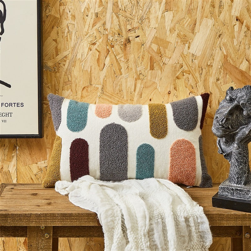HKM-601107 Embroidered Cushion Cover in Various Colors and Patterns - 45x45cm and 30x50cm Options
