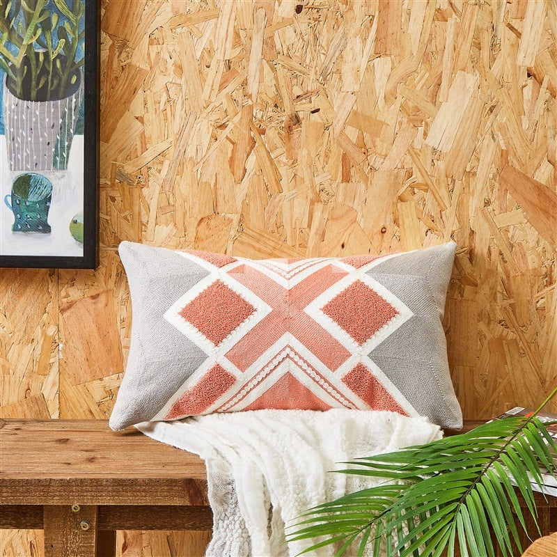 HKM-601107 Embroidered Cushion Cover in Various Colors and Patterns - 45x45cm and 30x50cm Options