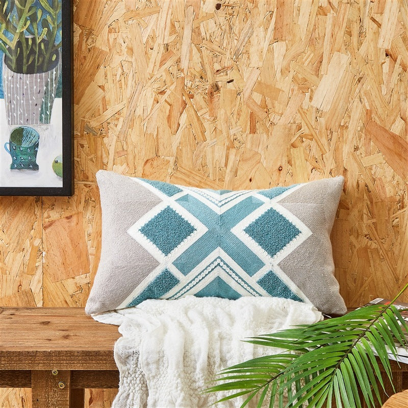 HKM-601107 Embroidered Cushion Cover in Various Colors and Patterns - 45x45cm and 30x50cm Options