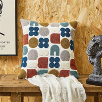 HKM-601107 Embroidered Cushion Cover in Various Colors and Patterns - 45x45cm and 30x50cm Options