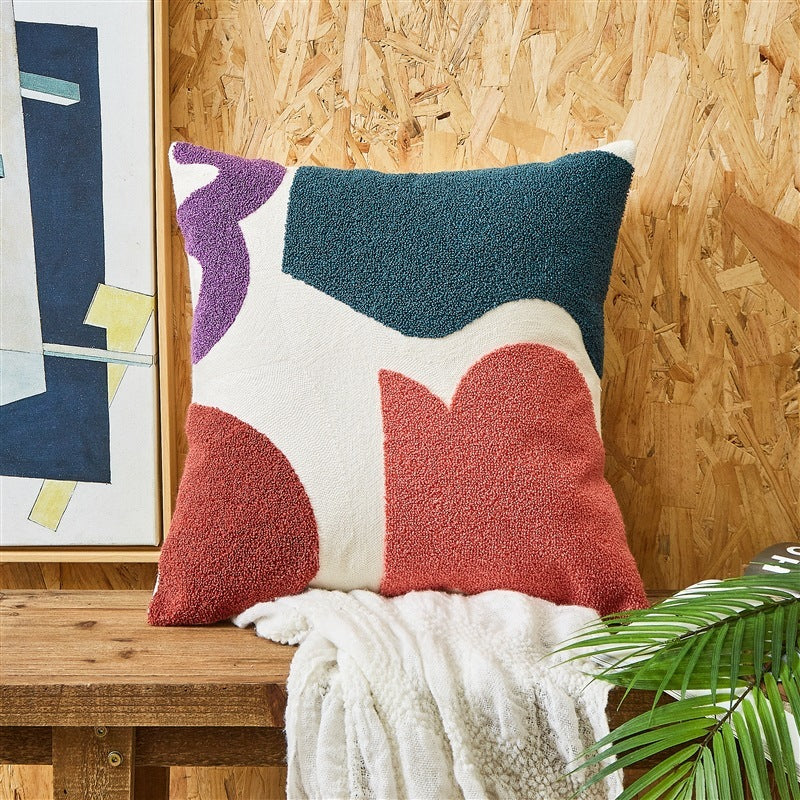 HKM-601107 Embroidered Cushion Cover in Various Colors and Patterns - 45x45cm and 30x50cm Options