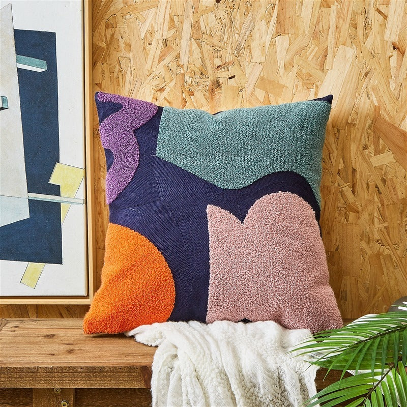 HKM-601107 Embroidered Cushion Cover in Various Colors and Patterns - 45x45cm and 30x50cm Options