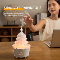 HKM-601107 Red and White Essential Oil Diffuser with Remote Control and Timer Settings
