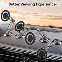 HKM-601235 Magnetic Car Phone Holder with 360° Rotation & Adjustable Arm for MagSafe-Compatible Devices