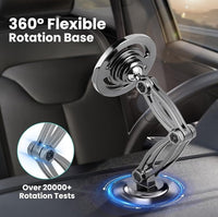 HKM-601235 Magnetic Car Phone Holder with 360° Rotation & Adjustable Arm for MagSafe-Compatible Devices