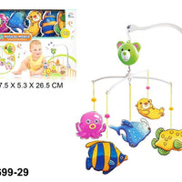 HKM-601619 Musical Baby Mobile with Cute Fish Design for Crib – Wind-Up Toy for Newborns and Toddlers