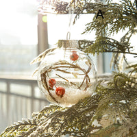 HKM-601747 Mixed Plastic Christmas Tree Ornaments - Gold Powder Bright Painted Balls