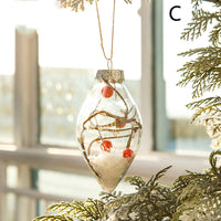 HKM-601747 Mixed Plastic Christmas Tree Ornaments - Gold Powder Bright Painted Balls