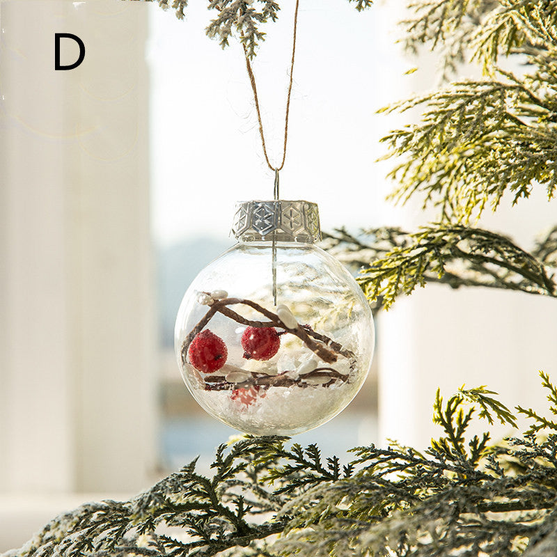 HKM-601747 Mixed Plastic Christmas Tree Ornaments - Gold Powder Bright Painted Balls