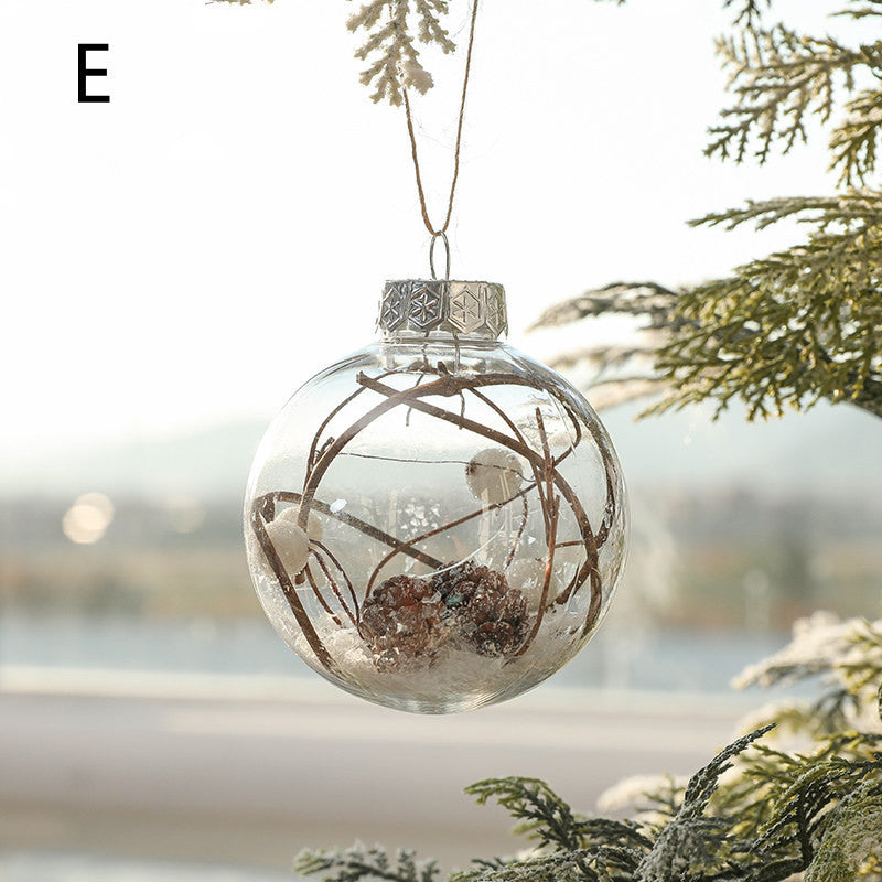 HKM-601747 Mixed Plastic Christmas Tree Ornaments - Gold Powder Bright Painted Balls