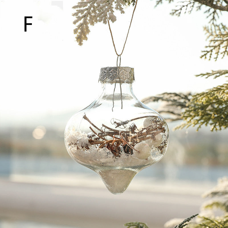 HKM-601747 Mixed Plastic Christmas Tree Ornaments - Gold Powder Bright Painted Balls