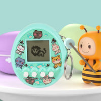 HKM-601811 3D Cartoon PVC Plastic Kids Car Key Chain Ring Toy – Retro Game Design