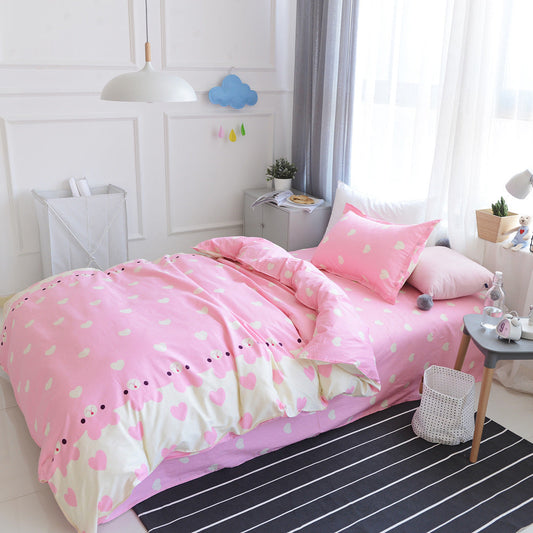 HKM-601811 Cartoon Animation Series Cotton Bedding Set - 3-Piece Twin Size