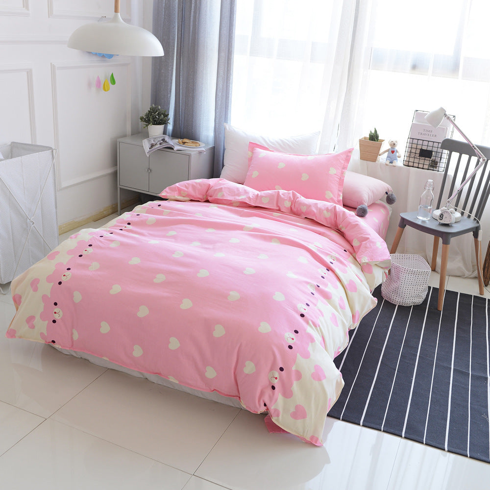HKM-601811 Cartoon Animation Series Cotton Bedding Set - 3-Piece Twin Size