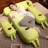 HKM-601939 Avocado Plush Long Pillow - Soft PP Cotton Filling, Available in 85cm, 100cm, 130cm, and 150cm Sizes