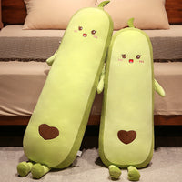 HKM-601939 Avocado Plush Long Pillow - Soft PP Cotton Filling, Available in 85cm, 100cm, 130cm, and 150cm Sizes