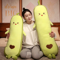 HKM-601939 Avocado Plush Long Pillow - Soft PP Cotton Filling, Available in 85cm, 100cm, 130cm, and 150cm Sizes